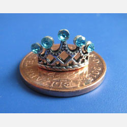 Tiara with Aqua Crystals